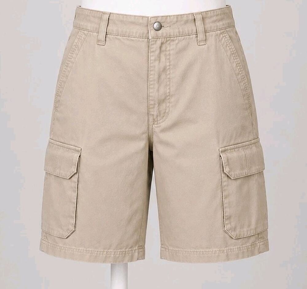 Columbia Shorts Mens Sz 38/12 Khaki Beige Cotton